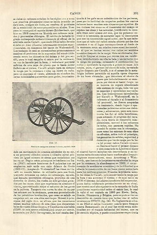 LAMINA ESPASA 28240: Cañon de sistema Lahitte modelo 1858