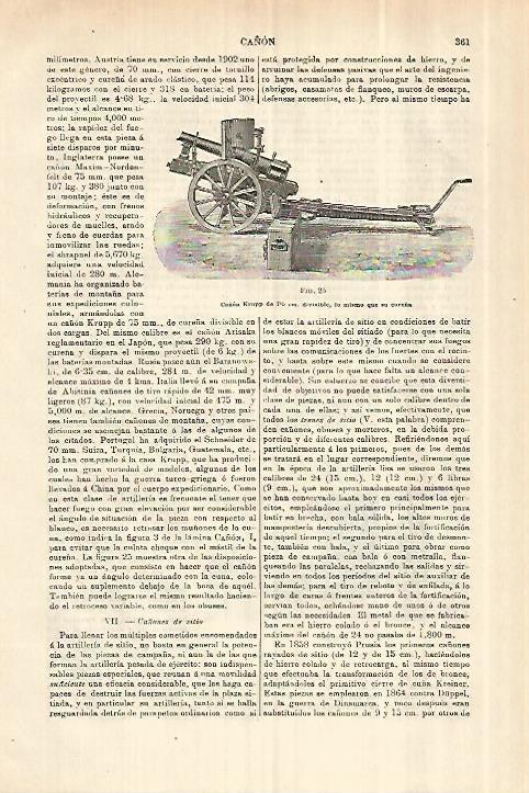 LAMINA ESPASA 28243: Cañon Krupp divisible