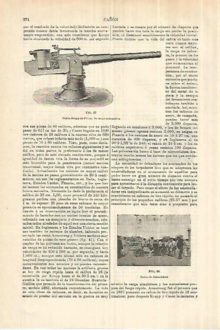 LAMINA ESPASA 28248: Cañon Krupp de carga automatica