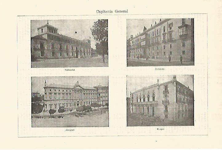 LAMINA ESPASA 28268: Capitania General de Valladolid Barcelona Burgos y Zaragoza