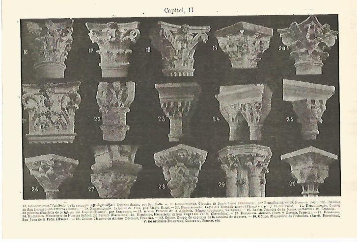 LAMINA ESPASA 28271: Tipos de capitel