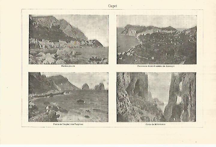 LAMINA ESPASA 28284: Vistas de Capri Italia