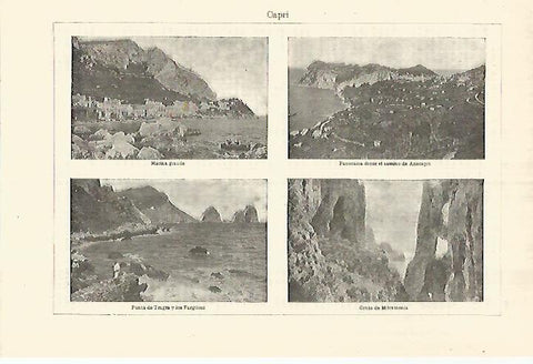 LAMINA ESPASA 28284: Vistas de Capri Italia