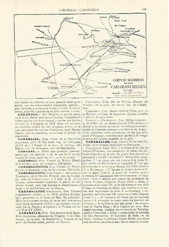 LAMINA ESPASA 28286: Mapa del Campo de Maniobras de Carabancheles