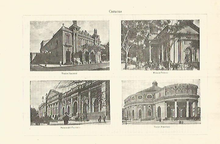 LAMINA ESPASA 28297: Teatro Nacional Palacio Federal y Palacio del Capitolio en Caracas