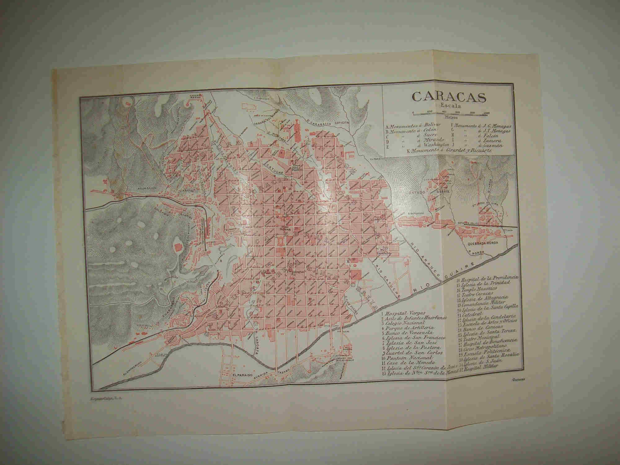 LAMINA ESPASA 28300: Plano de Caracas