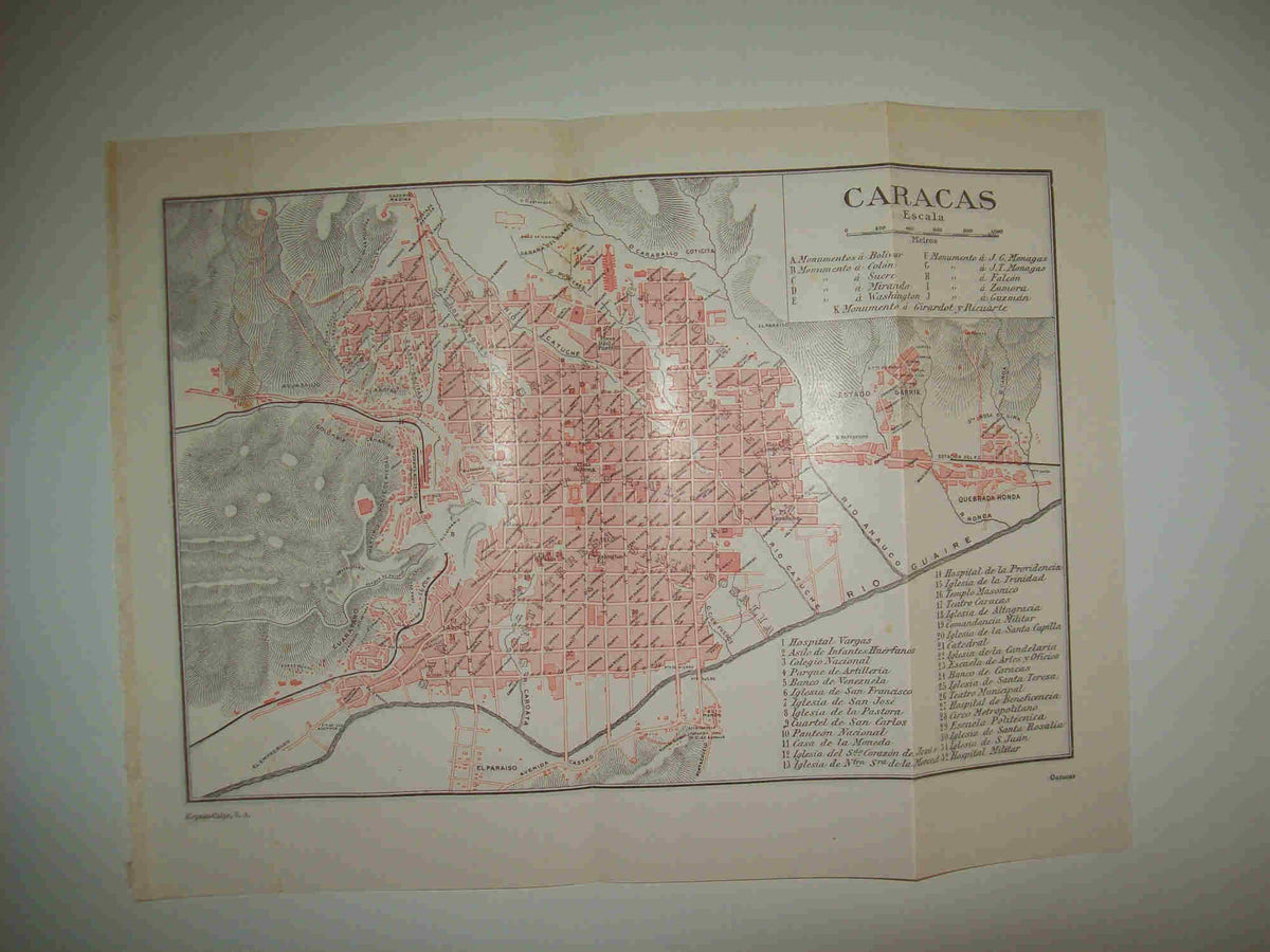 LAMINA ESPASA 28300: Plano de Caracas