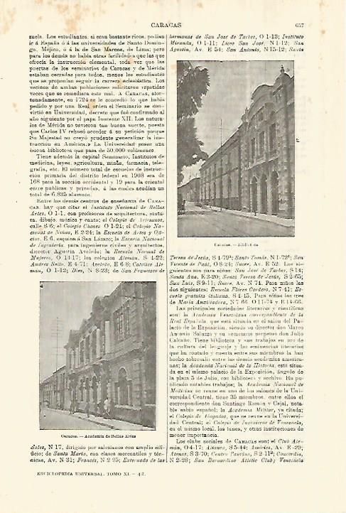 LAMINA ESPASA 28301: Biblioteca de Caracas Venezuela