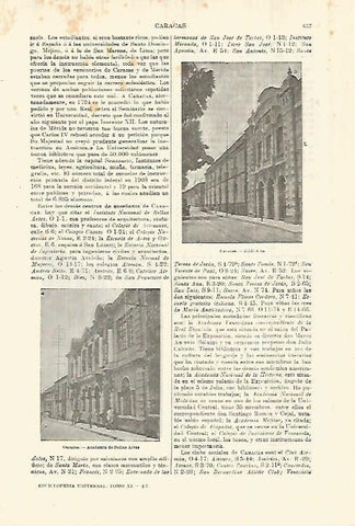LAMINA ESPASA 28301: Biblioteca de Caracas Venezuela