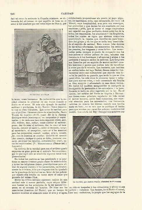 LAMINA ESPASA 28339: La Caridad por Goya