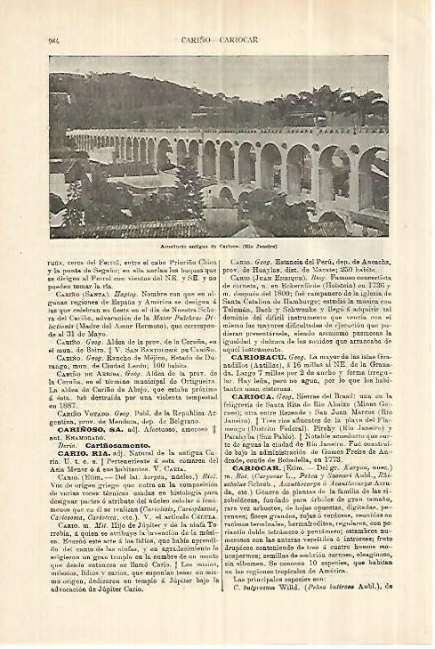 LAMINA ESPASA 28343: Acueducto de Carloca en Rio de Janeiro