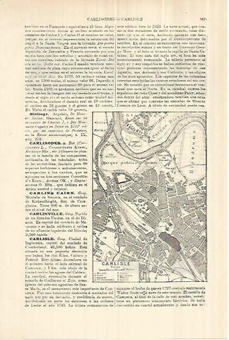LAMINA ESPASA 28344: Plano de Carlisle Inglaterra