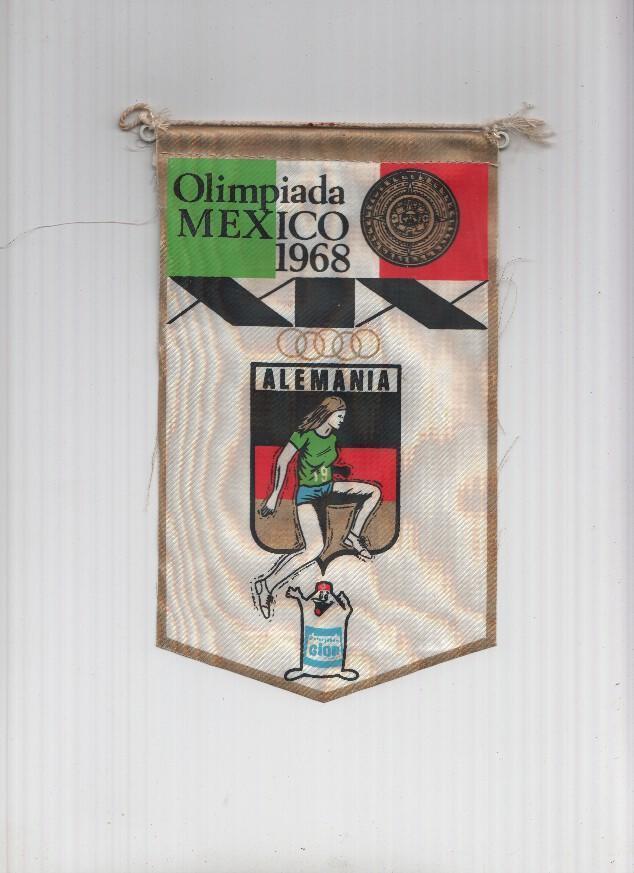 Banderin Olimpiada Mexico 1968 : Alemania (Editor detergentes Gior)