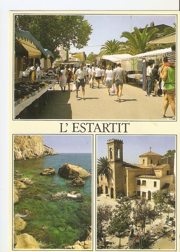 Postal 042338 : LEstartit (Costa Brava). El mercat. El Molinet. Plaça de lesglesia