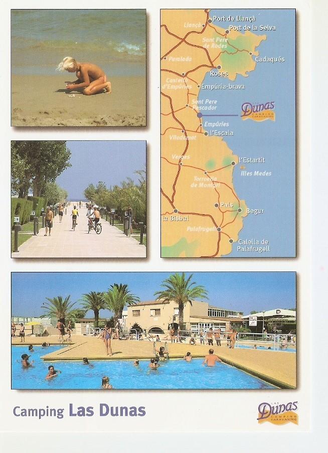 Postal 044115 : Camping Las Dunas. LEscala (Girona) España. Costa Brava
