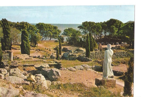 Postal 044565 : Ampurias (Costa Brava). Estatua de Esculapio