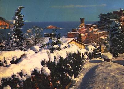 POSTAL 57310: Tossa (Costa Brava) Panoramica con nieve