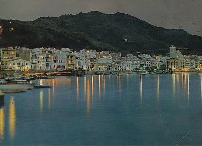 POSTAL 58090: Costa Brava Port de la Selva vista nocturna