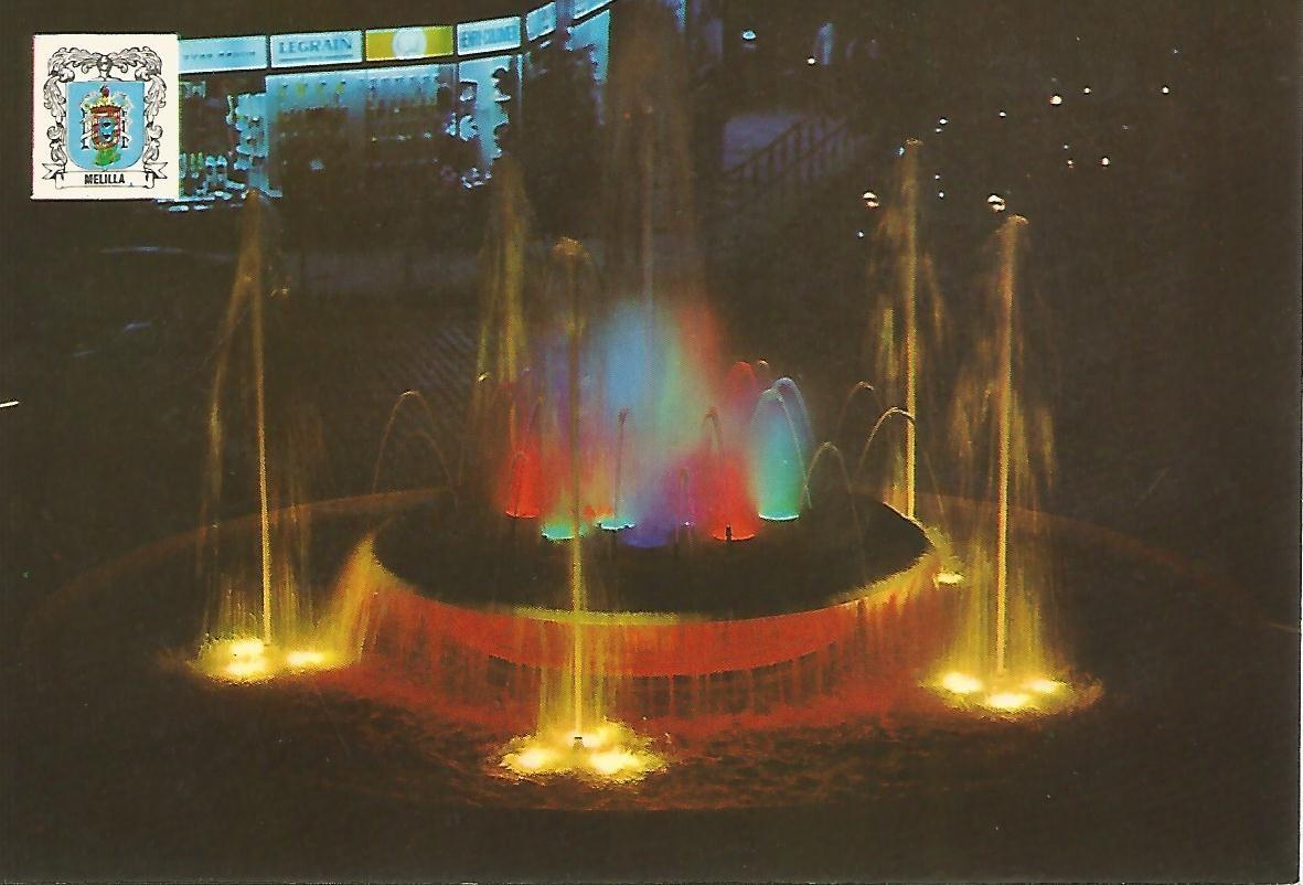 Postal 51387: MELILLA - Fuente luminosa