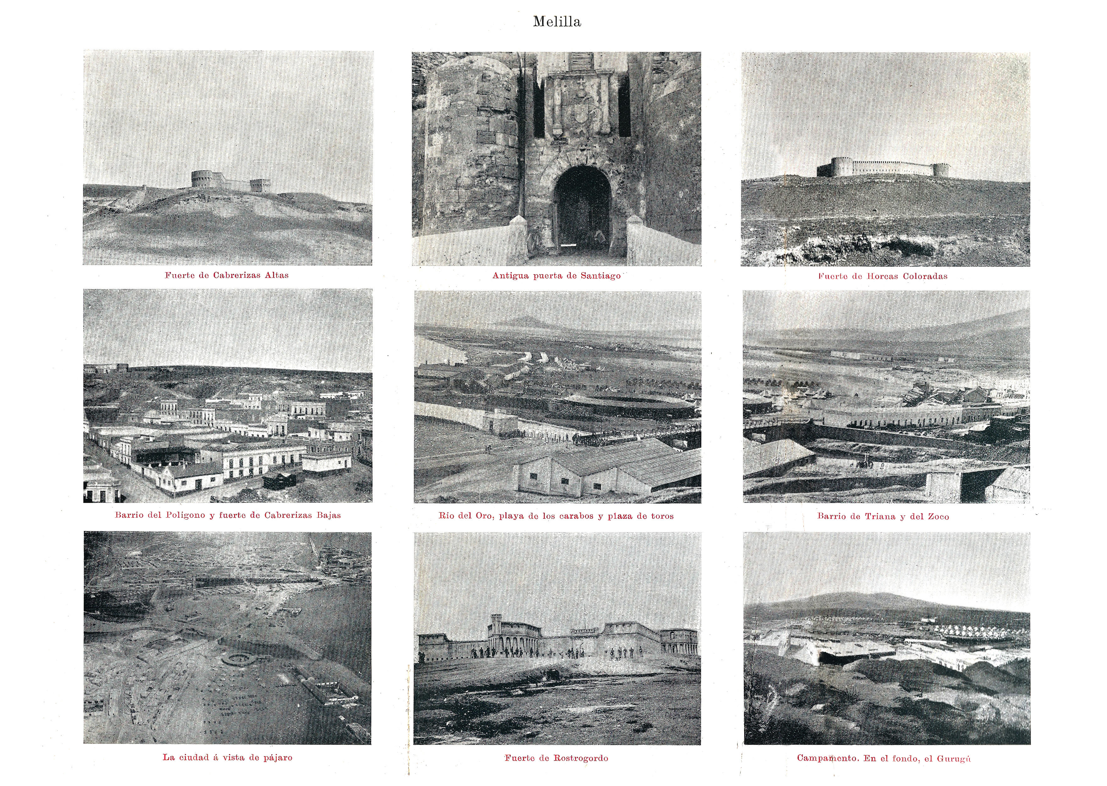 Facsimil: Melilla, Fuertes de Cabreriza Alta, Horcas Coloradas, Rostrogordo y