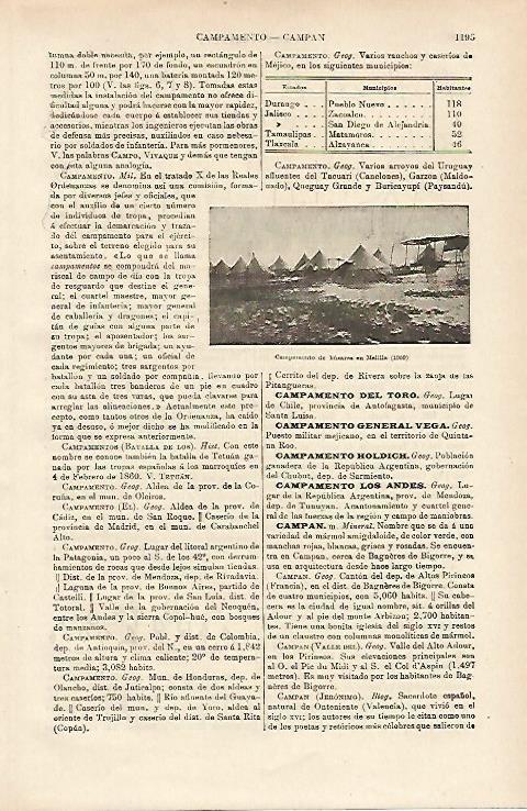 LAMINA ESPASA 14787: Campamento de husares en Melilla en 1909