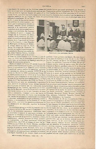 LAMINA ESPASA 18940: Escuela de Melilla para niños de Marruecos