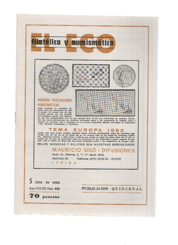 El Eco Filatelico y Numismatico numero 0816: Andalucia: Los filatelistas no cuentan