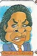 CROMO 2415: CARICATURAS 22: PHILIP M. THOMAS