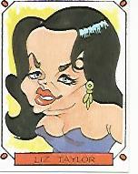 CROMO 2453: CARICATURAS 22: LIZ TAYLOR