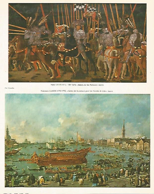 LAMINA LAROUSSE 70233: Batalla de San Romano por P. Uccello