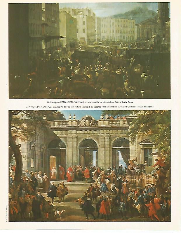 LAMINA LAROUSSE 70234: La revolucion de Masaniello por M. Cerquozzi