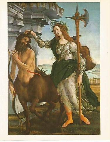 LAMINA LAROUSSE 70236: Minerva y el centauro por Botticelli