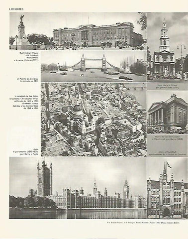 LAMINA LAROUSSE 70240: Vistas de Londres