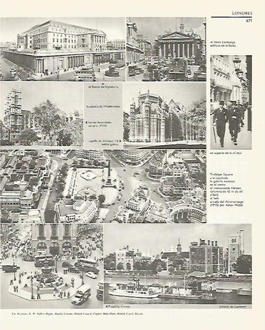 LAMINA LAROUSSE 70241: Vistas de la City de Londres