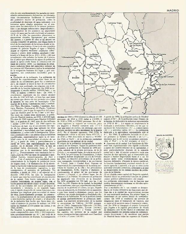 LAMINA LAROUSSE 70248: Mapa del partido judical de Madrid