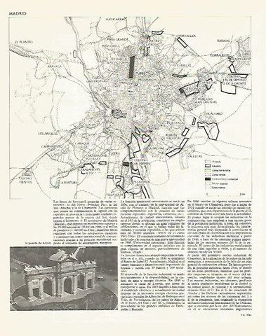 LAMINA LAROUSSE 70249: Mapa de Madrid