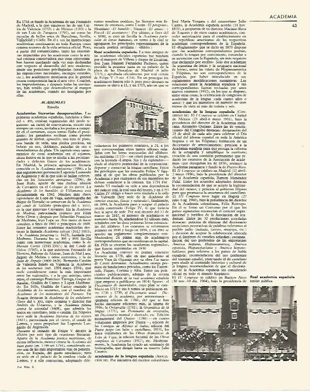 LAMINA LAROUSSE 70258: Sesion de la Real Academia de la Lengua Española
