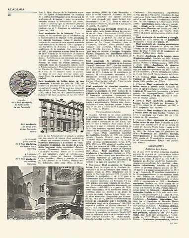 LAMINA LAROUSSE 70260: Reales Academias de España