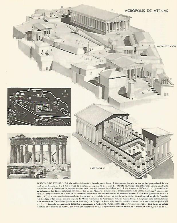 LAMINA LAROUSSE 70261: Acropolis de Atenas