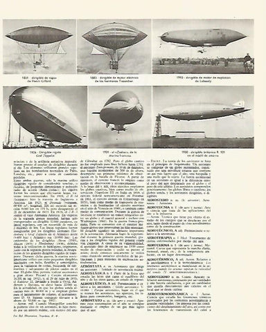 LAMINA LAROUSSE 70265: Tipos de zeppellin