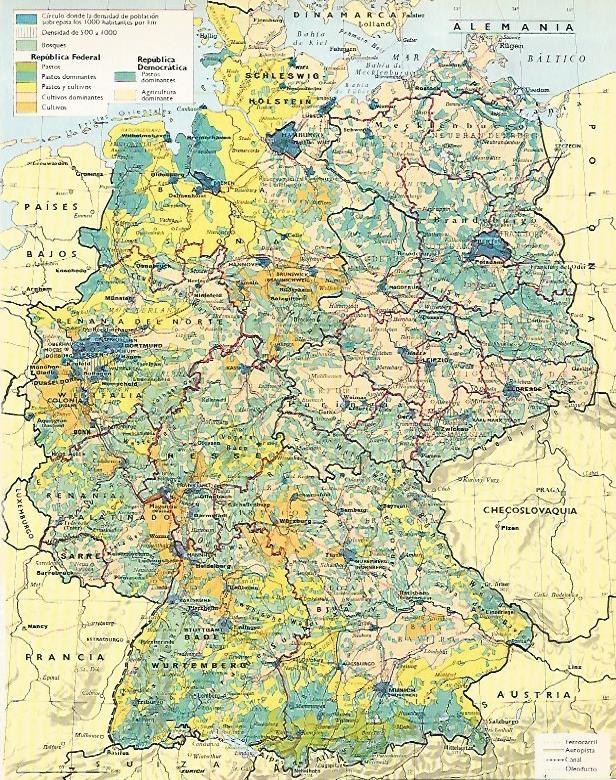 LAMINA LAROUSSE 70268: Mapa de Alemania