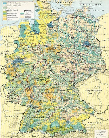 LAMINA LAROUSSE 70268: Mapa de Alemania