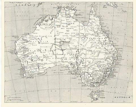 LAMINA LAROUSSE 70292: Mapa de Australia