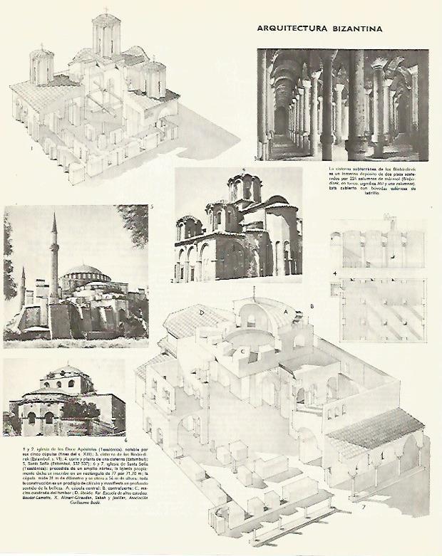 LAMINA LAROUSSE 70310: Arquitectura de Bizancio