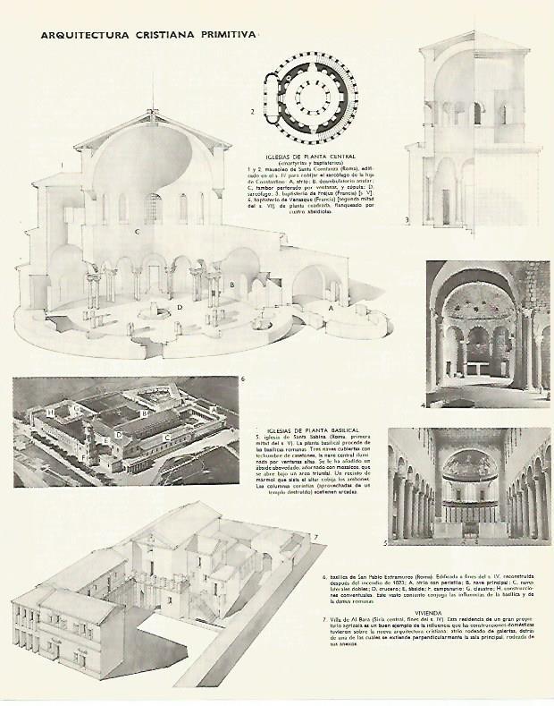 LAMINA LAROUSSE 70311: Arquitectura cristiana primitiva