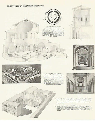 LAMINA LAROUSSE 70311: Arquitectura cristiana primitiva