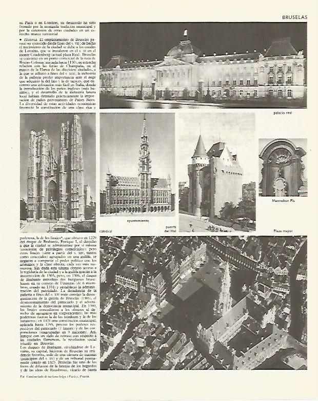 LAMINA LAROUSSE 70319: Vistas de Bruselas