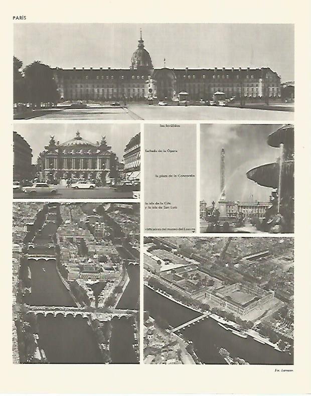 LAMINA LAROUSSE 70338: Vistas de Paris