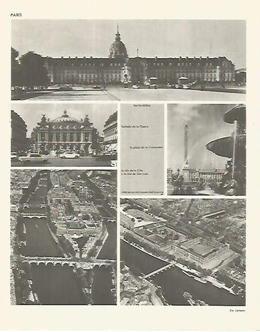 LAMINA LAROUSSE 70338: Vistas de Paris