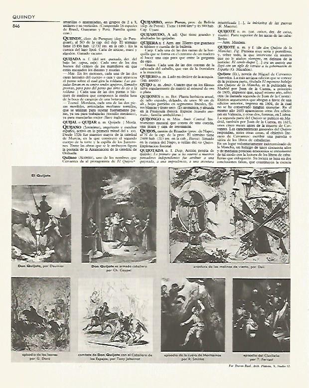 LAMINA LAROUSSE 70348: Imagenes de El Quijote